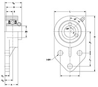 3-bolt-SUCFB205-Line-Drawing