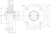 Corrosion-Resistant-Machined-Stainless-Steel-4bolt-Round-QFU4LKHVAFC-Line-Drawing