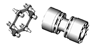 DI-6 Type Drop-In Center Industrial Coupling Jumbo Hubs - Imperial