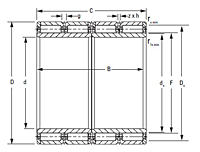 Four-Row Cylindrical Roller Bearing - RX-1,9,11-2