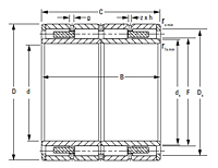 Four-Row Cylindrical Roller Bearing - RX-2-2