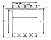 Four-Row Cylindrical Roller Bearing - RXK-1-2