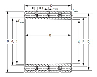 Four-Row Cylindrical Roller Bearing - RXK-2-2