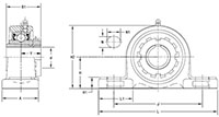 Mounted Bearings-U-Series-UKP-Line-Drawing