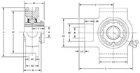 Mounted Bearings-U-Series-UKT-Line-Drawing