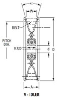 Idler Pulley Units-V_IDLER - Dimensions
