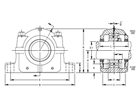 Inch Tapered Bore Mounting Pillow Block SDAF225 and SDAF226 Series