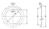 Line Drawing Accessories Metric Lockwasher