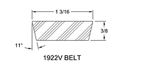 Belt - Models M-19, 1902, 1903 Adjustable Driver Pulleys