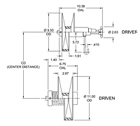 Models M-23, 2303, 2305 Adjustable Driver Pulleys - Imperial-2
