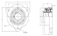 Mounted-Bearing-Single-V-Lock-3 Bold-Square-Flange-Dimensions