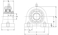 Mounted Bearings-U-Series-UKPA-Line-Drawing