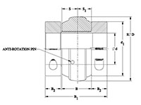 Narrow PolyRound with Locking 2D Line Drawing HV - QFU4LKHV