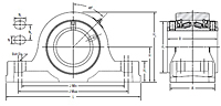 Pillow Block: 4-Bolt Base Bearing-2a