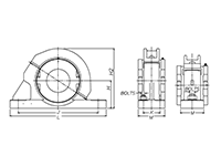 SAFQ Pillow Block - Line Drawing