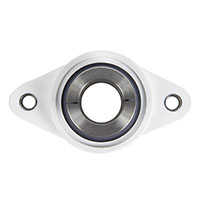 PolyTwoBoltFlangeAssemblyWithPolyRoundInsertWithLockingSleeve-T