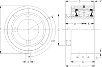 Eccentric Cartridge Block - Dimensional Drawing