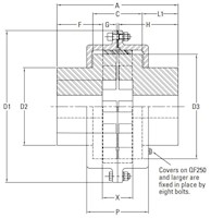 QUICK FLEX Coupling High Speed Split Cover Drawing