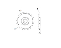 RunRight® Inch Sprocket Drawing