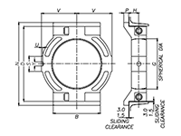 Take-Up Unit, Push Type - Line Drawing