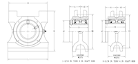 Type E Single Collar Take Up Top Angle_Dimensions