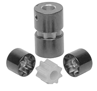 MSF Series - Mini Soft Set Screw Style Coupling Hubs w/o Keyway - Metric