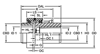 CMM Type Mill Motor Coupling Hubs w/ Center - Imperial-2