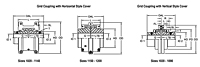 Grid Coupling Hubs - Inch Bore / Keyway, Horizontal & Vertical Cover Style-2
