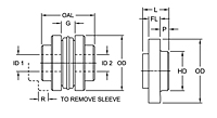 T Type Flanges for Use w/ Taper-Lock® Bushings - Imperial-2 T Type Flanges for Use w/ Taper-Lock® Bushings - Imperial-2