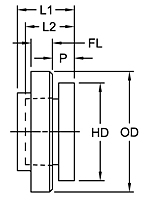 B Type Flanges for Use w/ Bushings - Metric-2