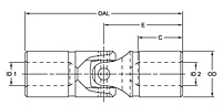D Type 303 Stainless Steel Universal Solid Joints - Imperial-2