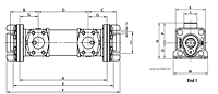 1-Pass Model Oil Coolers, BNZ Series - Metric-2