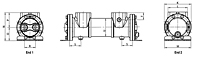 2-Pass Model Oil Coolers, BNZ Series - Metric More Dimensions