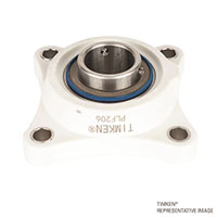 timken-flange-mounted-ball-bearing-unit-white-poly-4-bolt-PLF206-SUC206-insert-IP69K-F-seal-angle