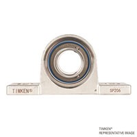 timken-pillow-block-mounted-ball-bearing-unit-cast-stainless-2-bolt-SP206-SUC206-insert-IP69K-F-seal-front