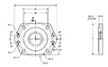 Backing Plate with Extraction Holes_Dim Dr