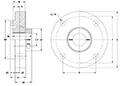 Corrosion-Resistant-Machined-Stainless-Steel-4bolt-Round-QFU4LKAFC-Line-Drawing