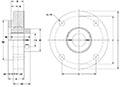Corrosion-Resistant-Machined-Stainless-Steel-4bolt-Round-QFU4LKBFC-Line-Drawing