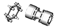 DI-6 Type Drop-In Center Industrial Coupling Jumbo Hubs - Imperial