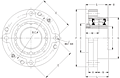 Tapered Adapter Piloted Flange Cartridge - Dimensional Drawing