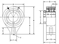 Timken-Mounted-Bearing-Eccentric-Hanger-Block-dimensional-drawing