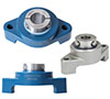 Family Picture - Blue Poly 2 Bolt Quiklean Housing Poly Round Insert with Locking Sleeve
