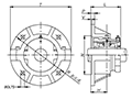 Flange Units - Line Drawing