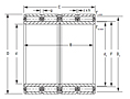 Four-Row Cylindrical Roller Bearing - RX-1,9,11-2