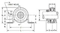 Mounted Bearings Pillow Block Eccentric Locking Colar PB Dimensions