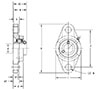 Mounted Bearings-U-Series-UCFL-Line-Drawing