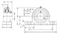 Mounted Bearings-U-Series-UCP-Line-Drawing