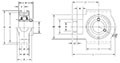 Mounted Bearings-U-Series-UCT-Line-Drawing