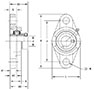 Mounted Bearings-U-Series-UELFL-Line-Drawing