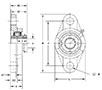 Mounted Bearings-U-Series-UKFL-Line-Drawing